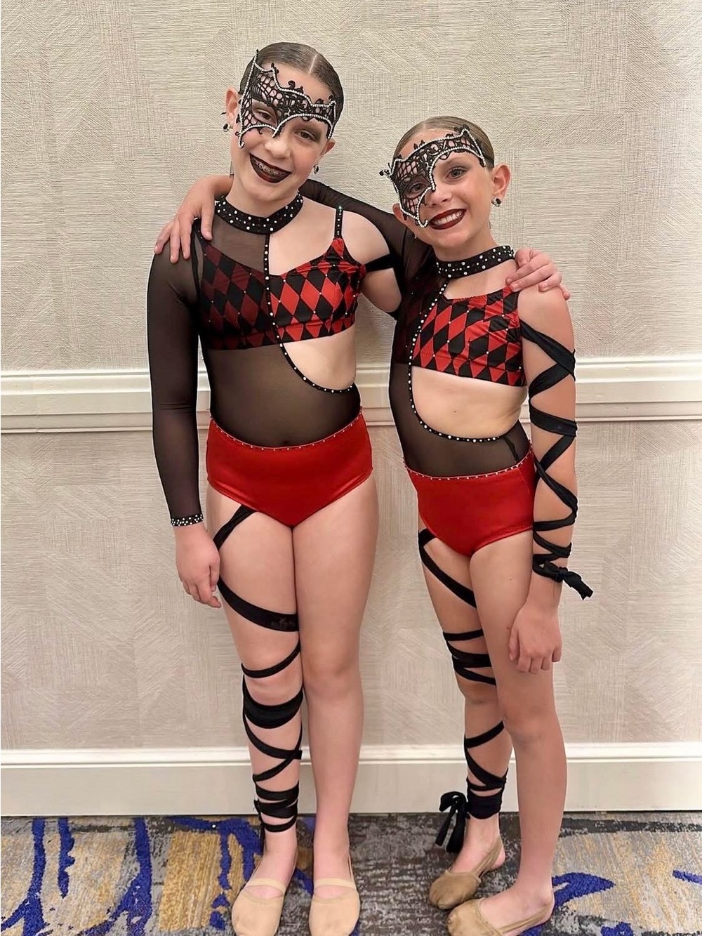 Red & Black contemporary dance custom costume